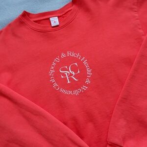SPORTY & RICH Wellness Logo 14 oz Cotton Crewneck